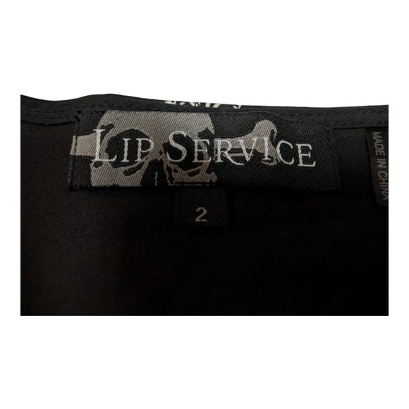 Lip Service black ruffle lace mini skirt plus size 2 tiered punk gothic - Picture 5 of 11